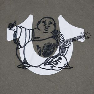 True Religion SS Army Green Unisex Tee Embroidered Logo - Size XL*